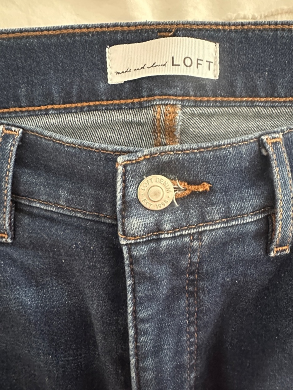 LOFT Dark Blue Denim Jeans